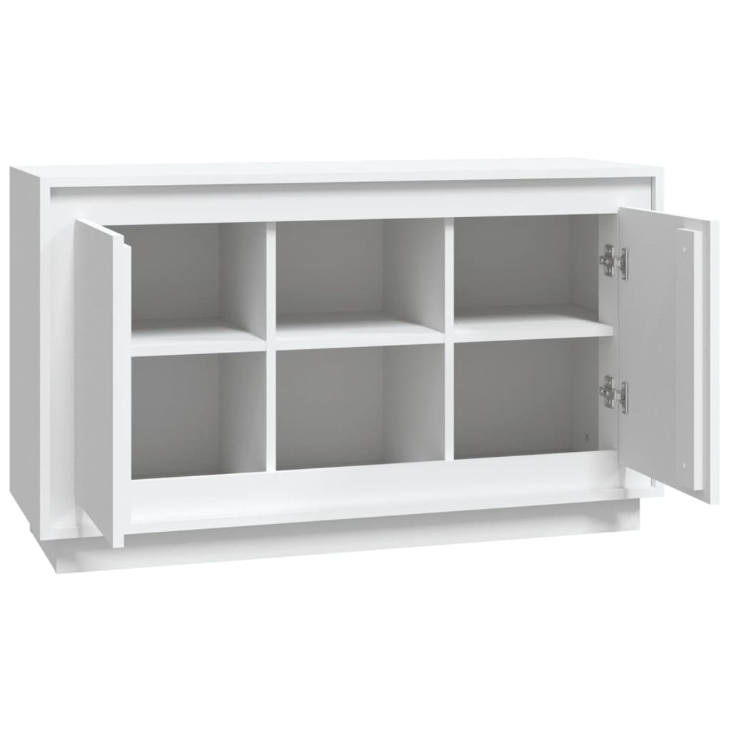 Side cabinet, white, 102x35x60cm, engineered wood