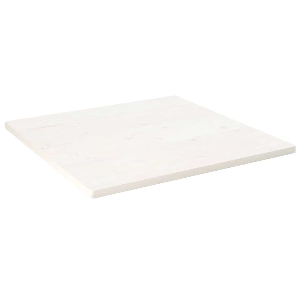 Countertop, white, 70x70x2.5cm, solid pine, square