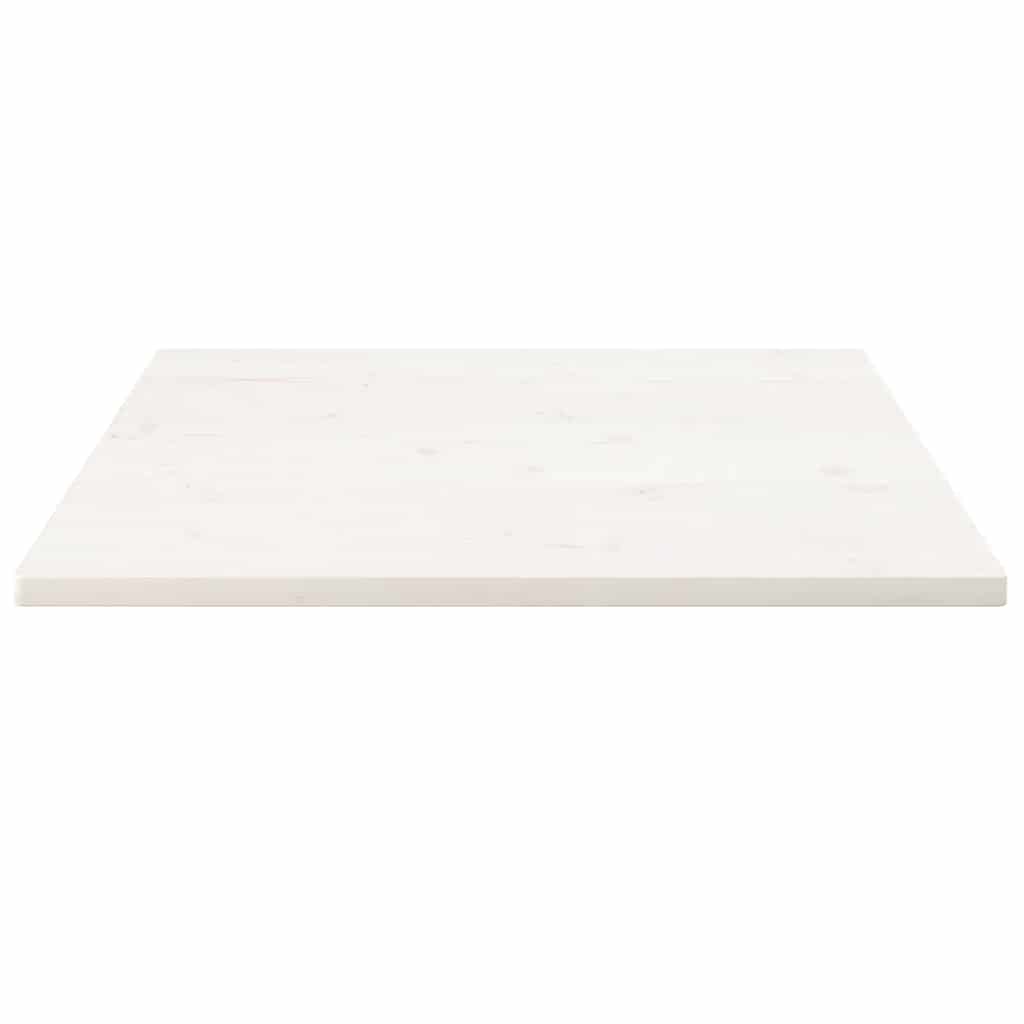 Stalviršis, baltas, 70x70x2,5cm, pušies masyvas, kvadratinis