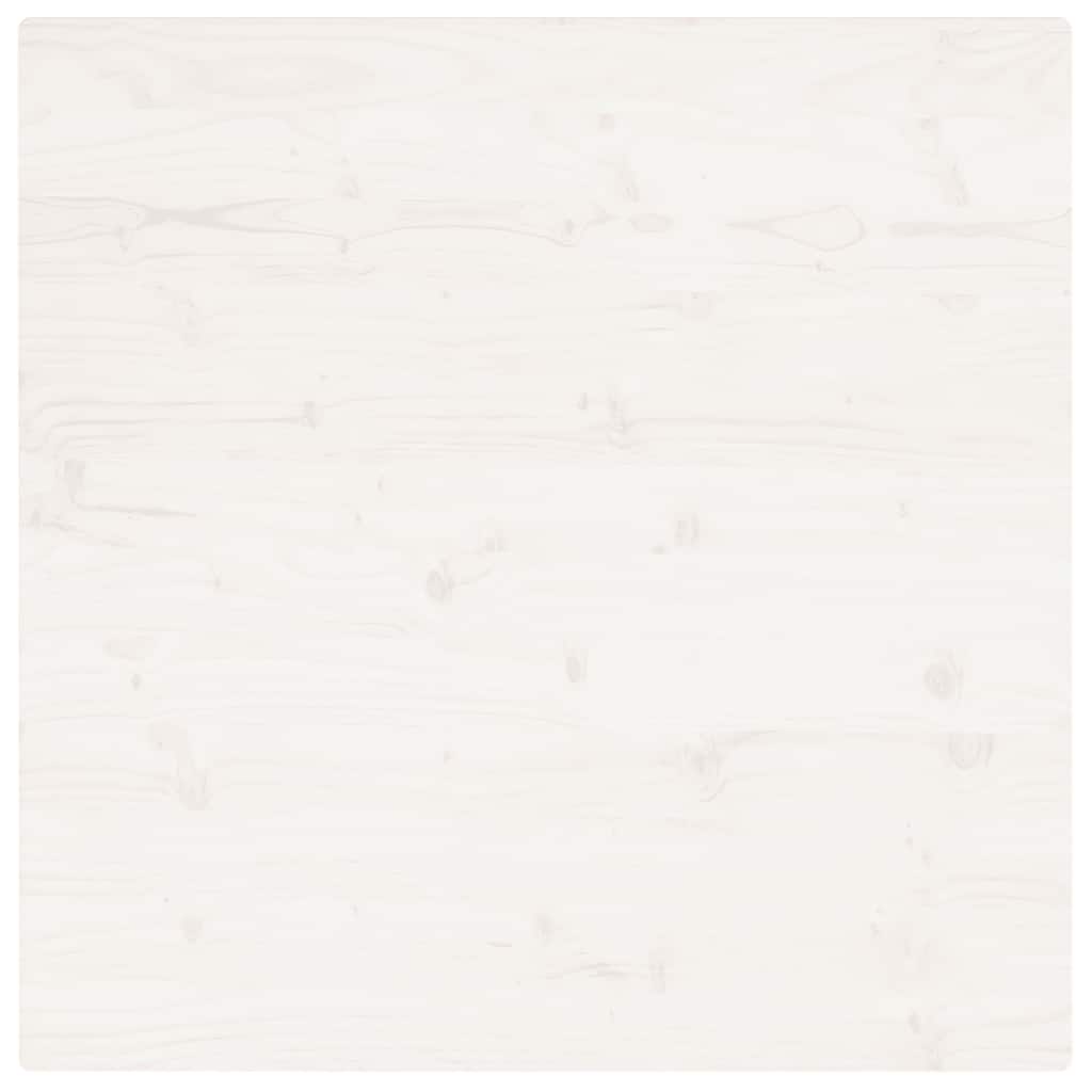 Countertop, white, 70x70x2.5cm, solid pine, square