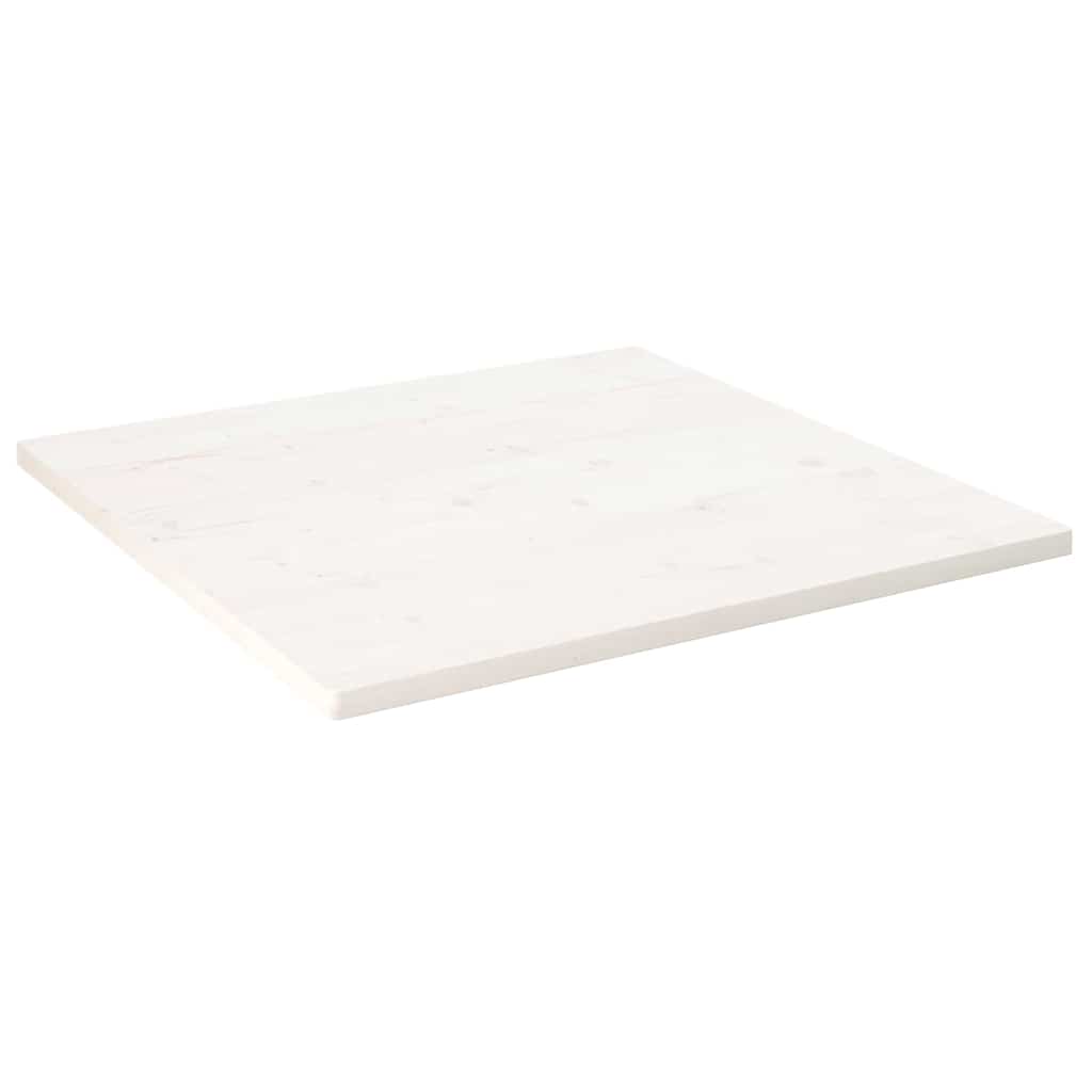 Tabletop, white, 80x80x2.5cm, solid pine, square