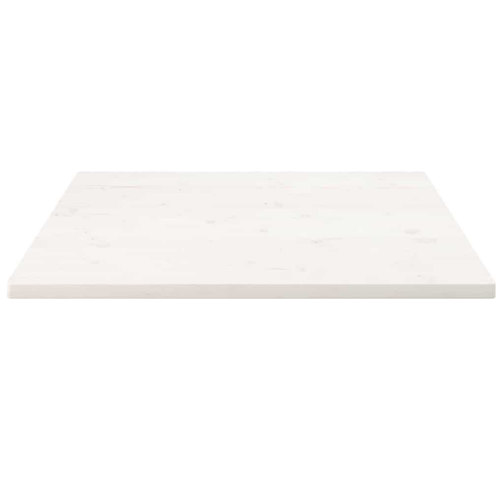Tabletop, white, 80x80x2.5cm, solid pine, square