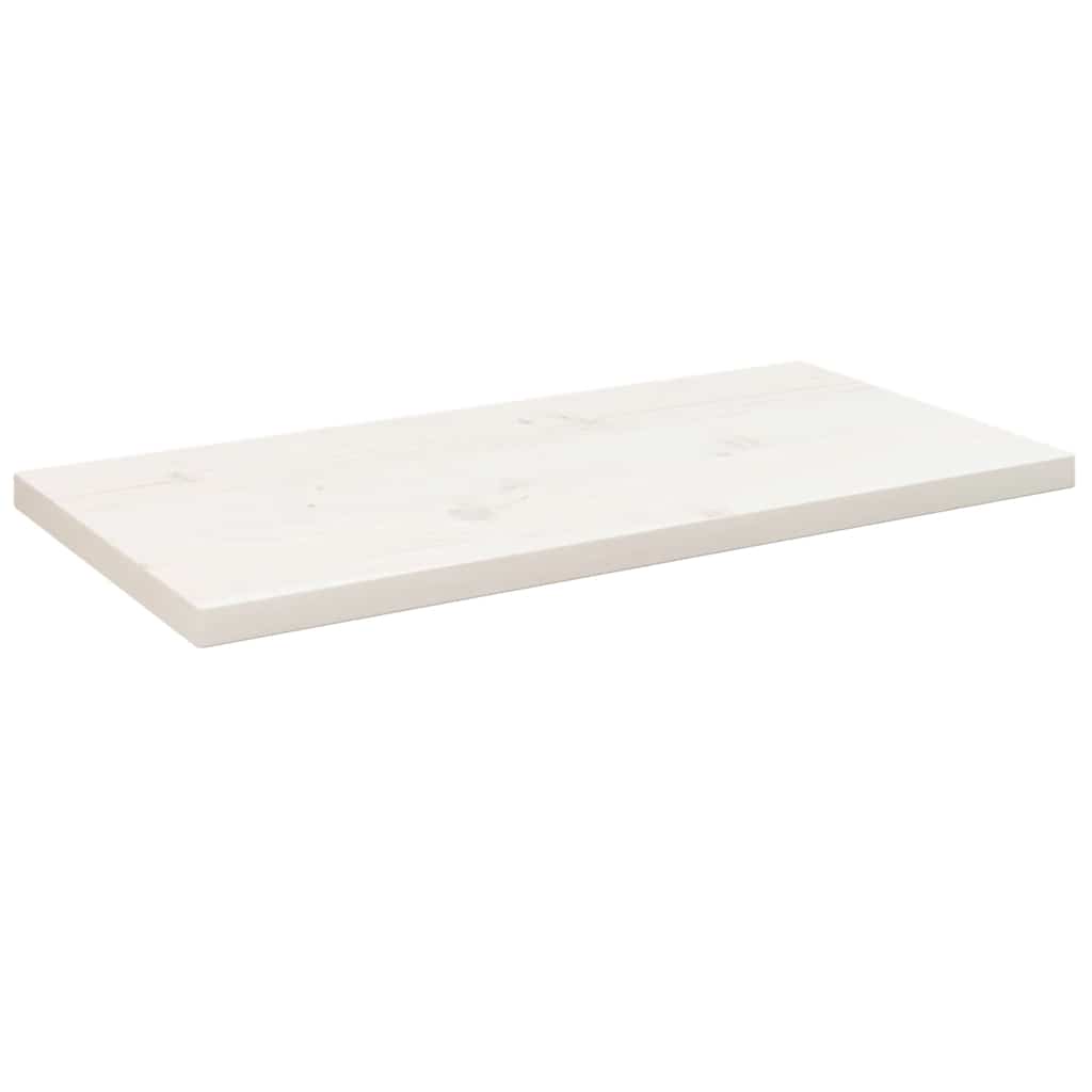 Tabletop, white, 80x40x2.5cm, solid pine, rectangular