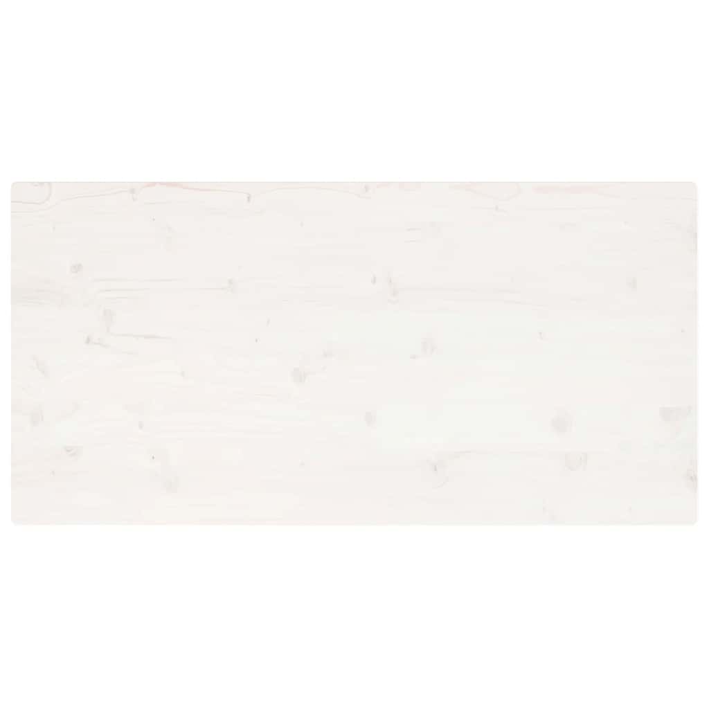 Countertop, white, 100x60x2.5cm, solid pine, rectangular