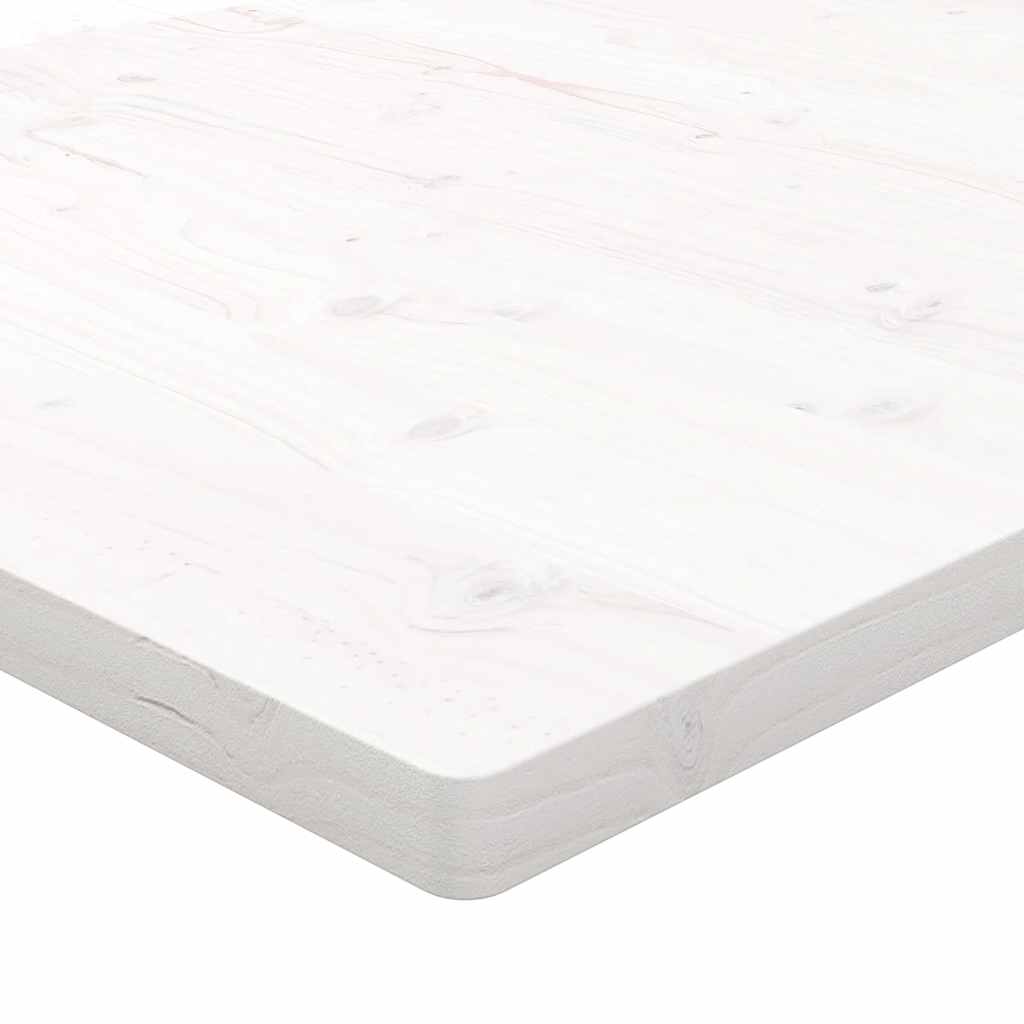 Countertop, white, 100x60x2.5cm, solid pine, rectangular