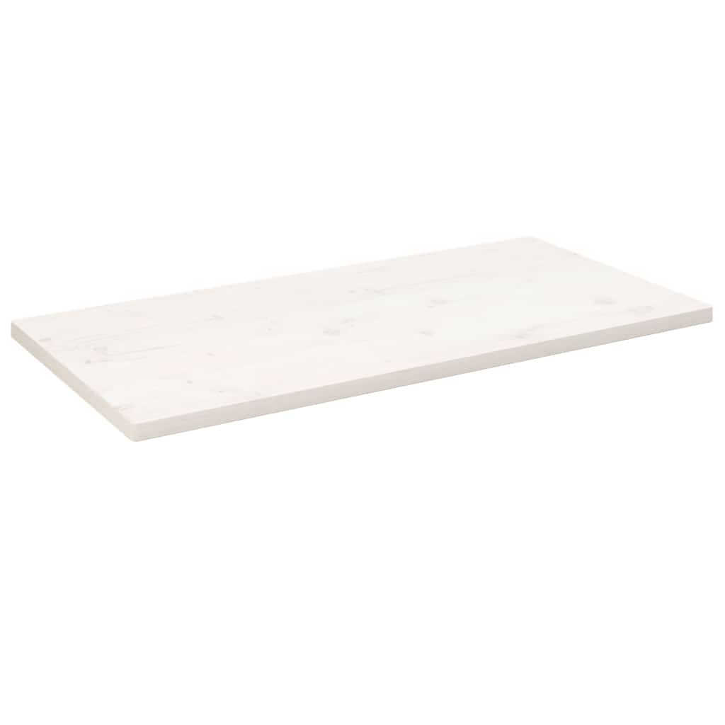 Tabletop, white, 110x60x2.5cm, solid pine, rectangular