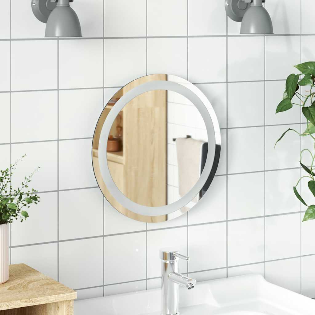 Vonios kambario veidrodis su LED, 40cm, apskritas