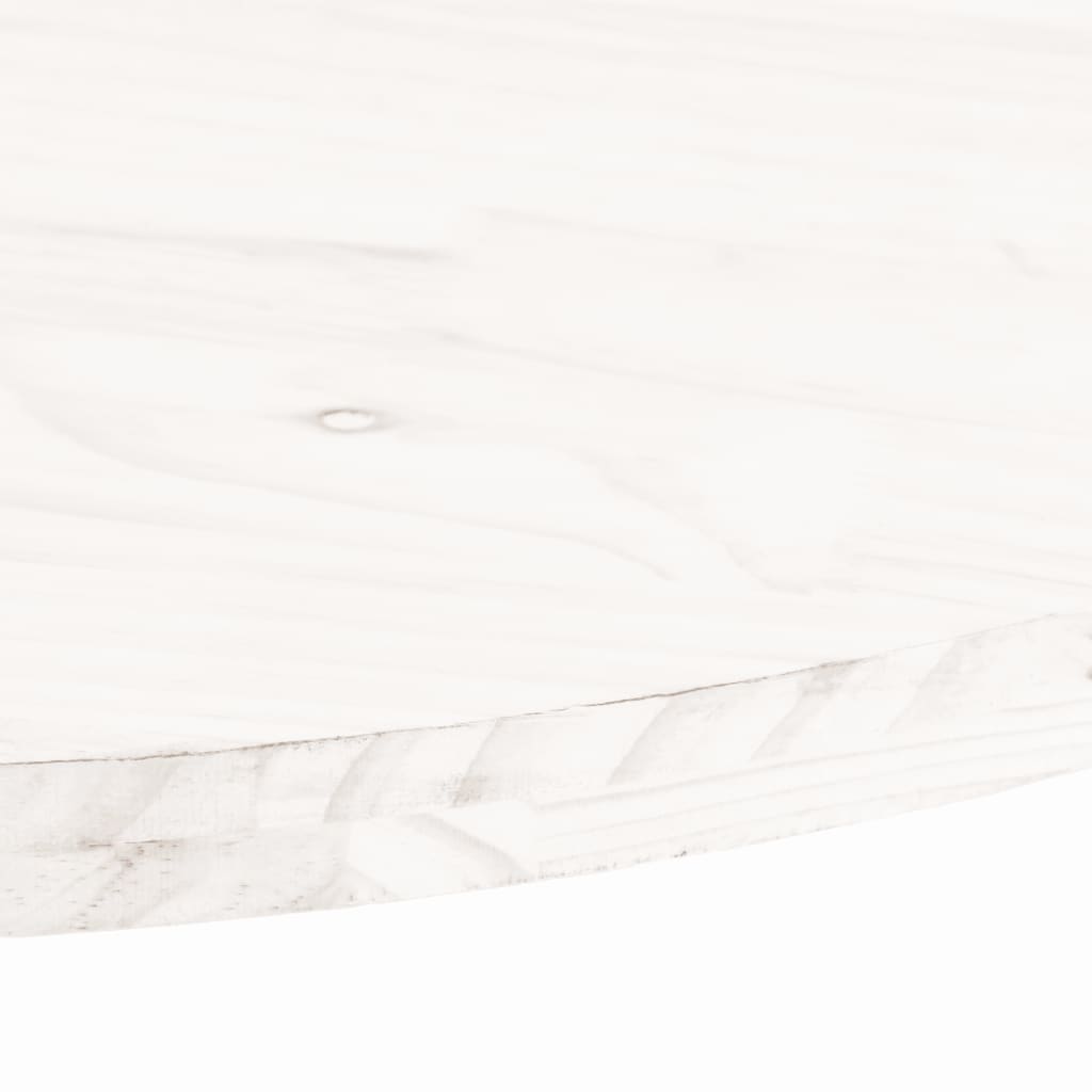 Stalviršis, baltas, 90x45x2,5cm, pušies masyvas, ovalus
