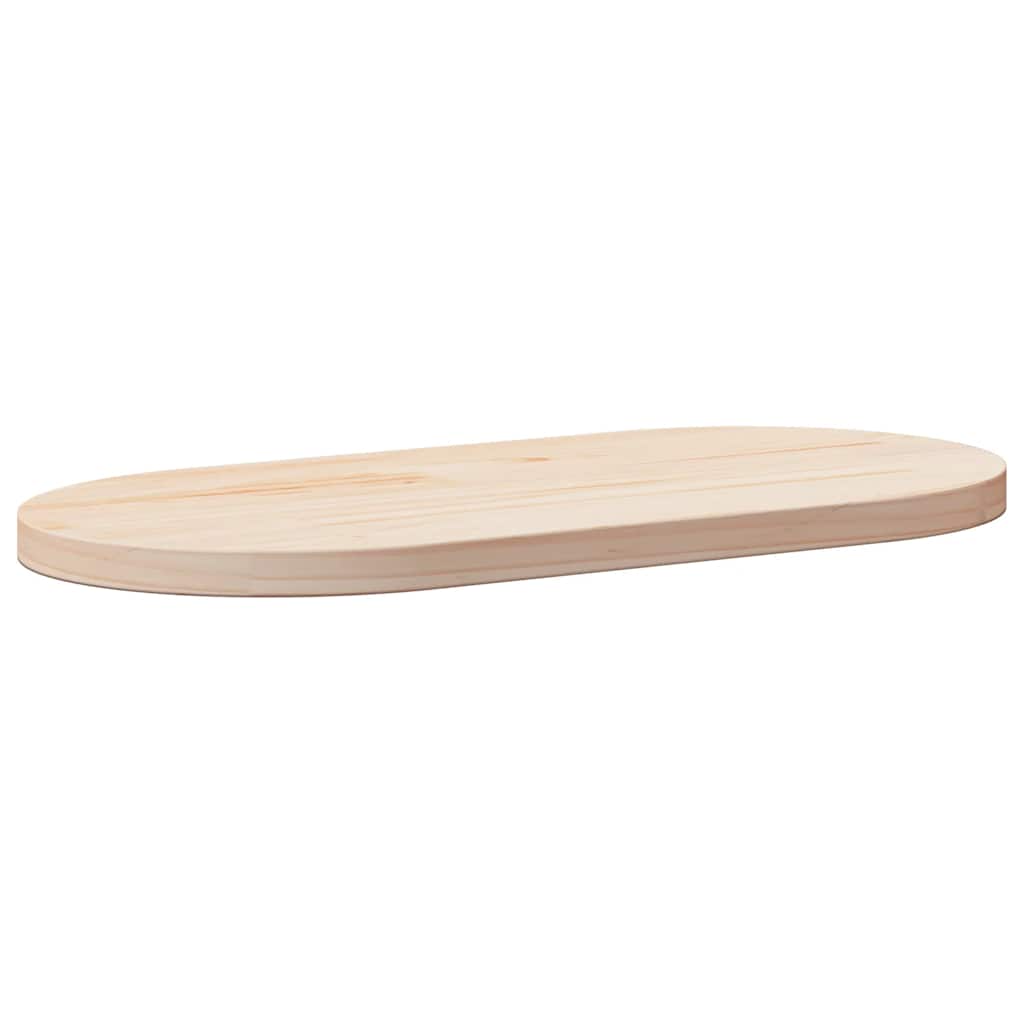 Tabletop, 70x35x2.5cm, solid pine wood, oval