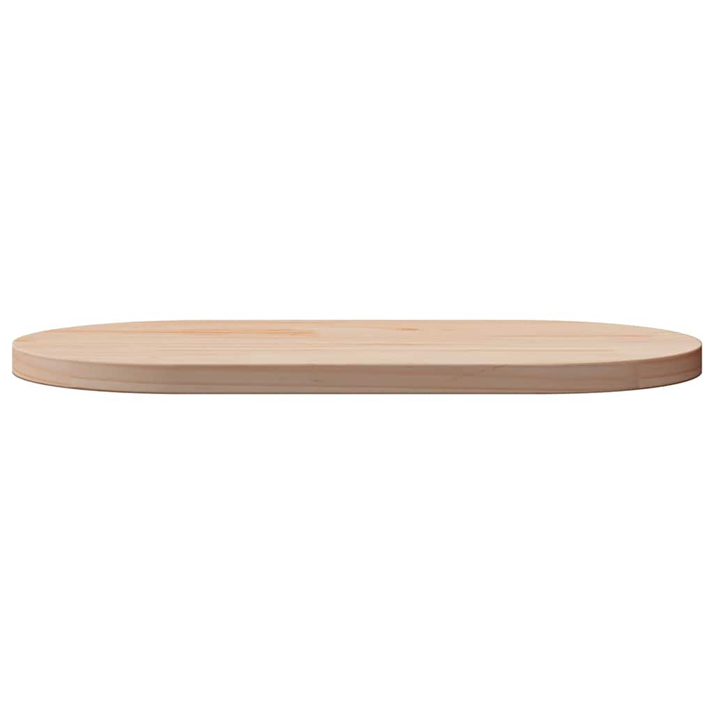 Tabletop, 70x35x2.5cm, solid pine wood, oval