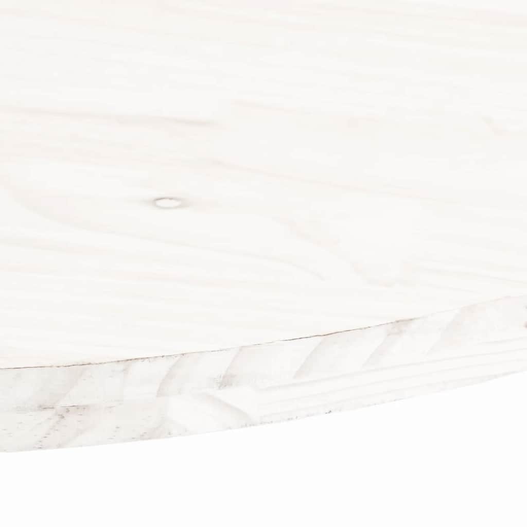 Virsma, balta, 80x40x2,5cm, priedes masīvkoks, ovāla
