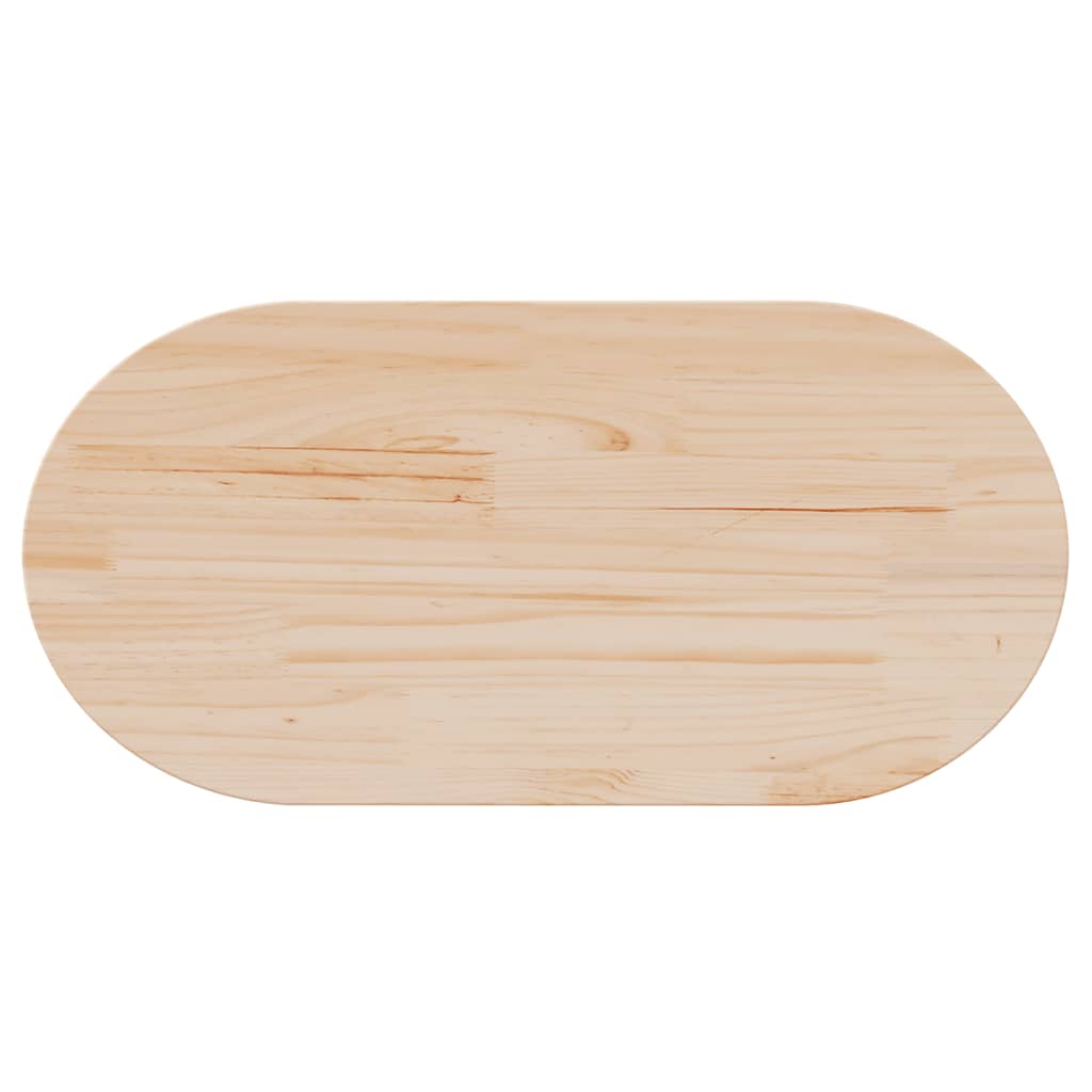 Stalviršis, 90x45x2,5cm, pušies medienos masyvas, ovalus