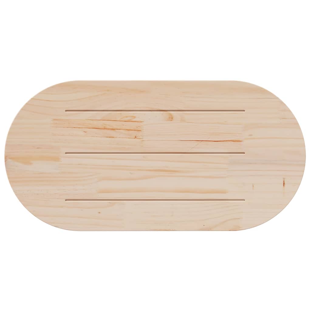 Virsma, balta, 100x50x2,5cm, priedes masīvkoks, ovāla