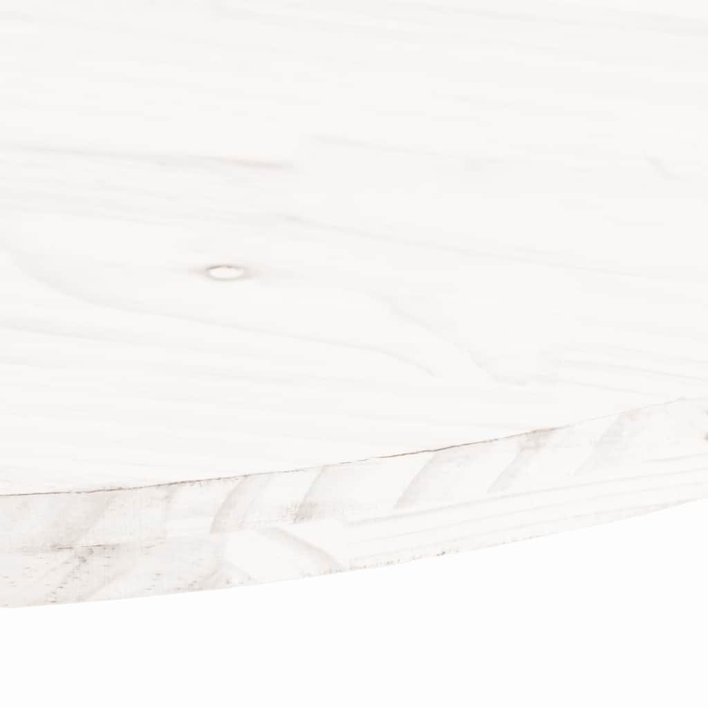 Stalviršis, baltas, 110x55x2,5cm, pušies masyvas, ovalus