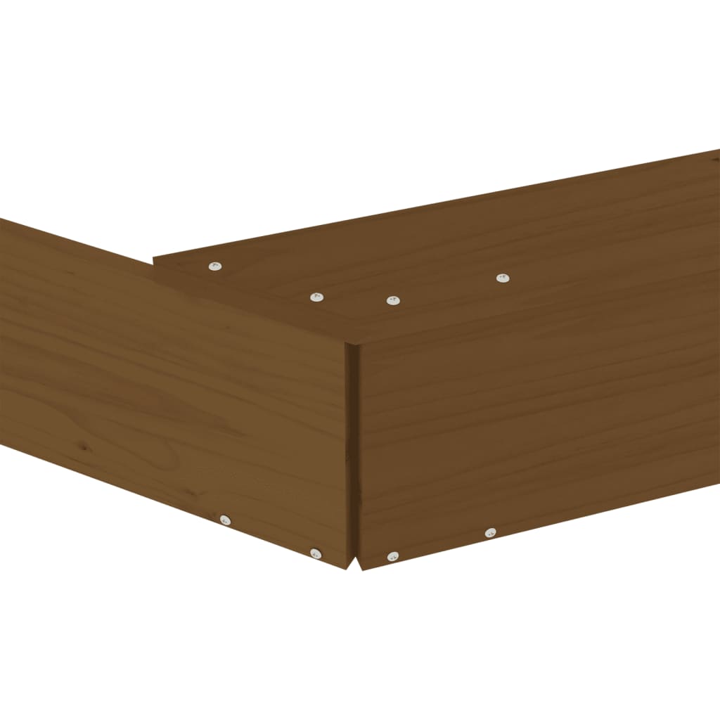 Sandpit with seats, honey, solid pine, octagonal