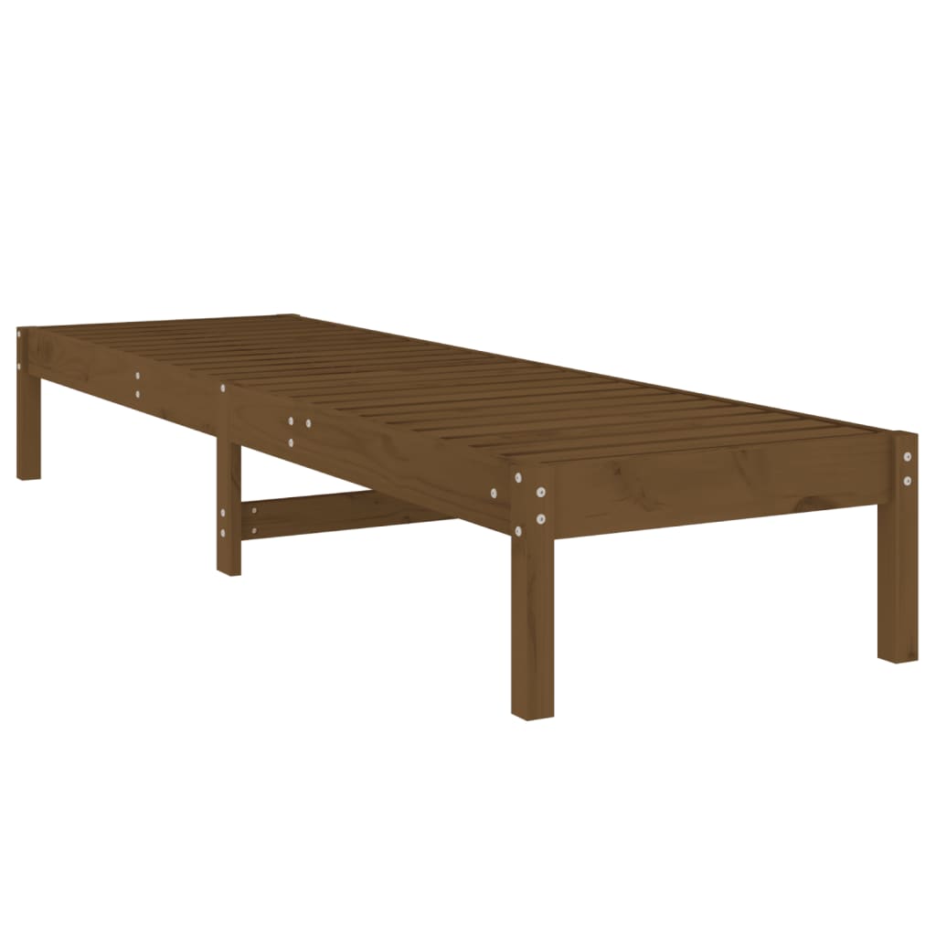Sun lounger, honey brown, 199.5x60x74cm, solid pine