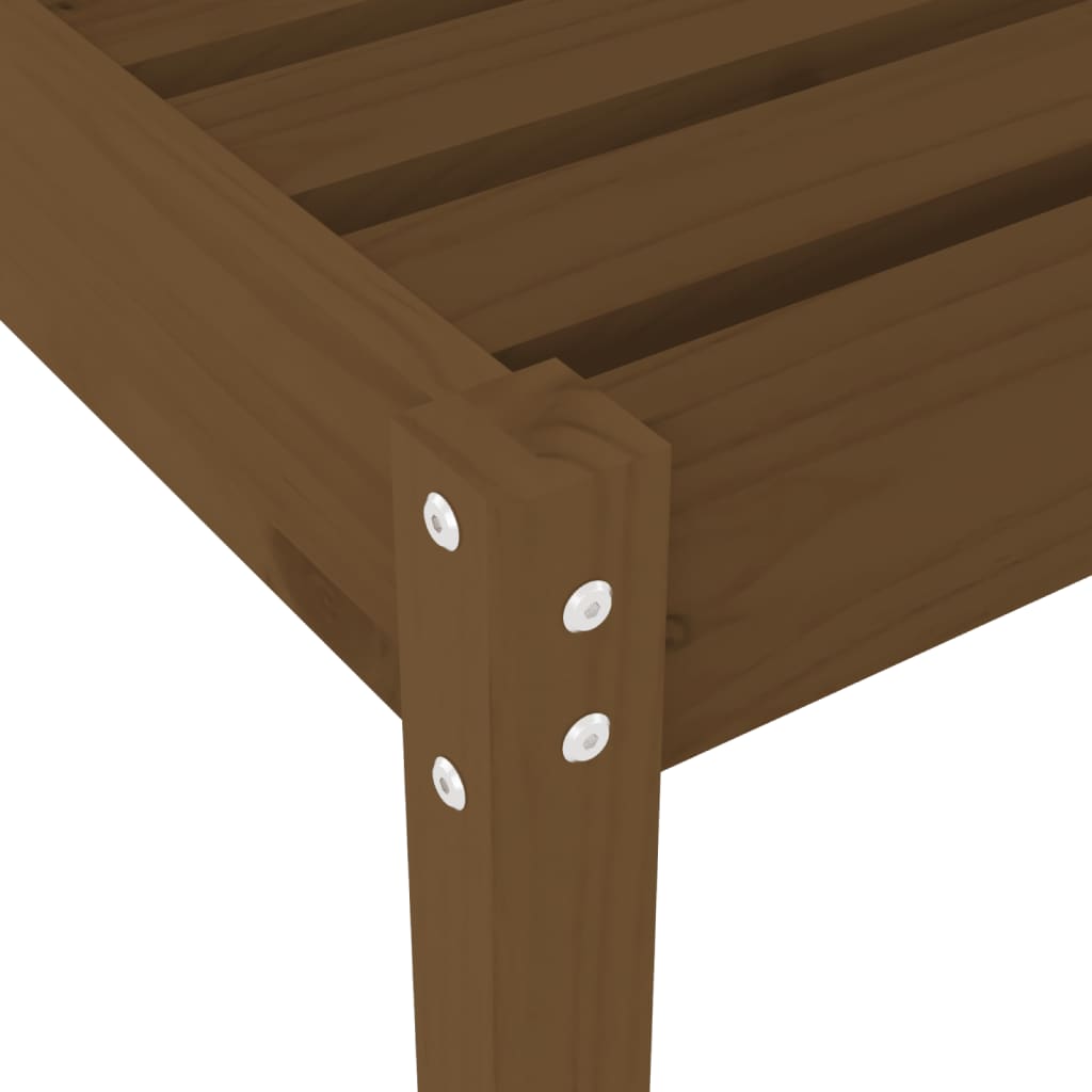 Sun lounger, honey brown, 199.5x60x74cm, solid pine