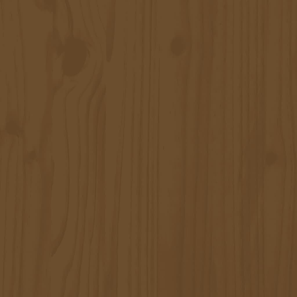 Sun lounger, honey brown, 199.5x60x74cm, solid pine