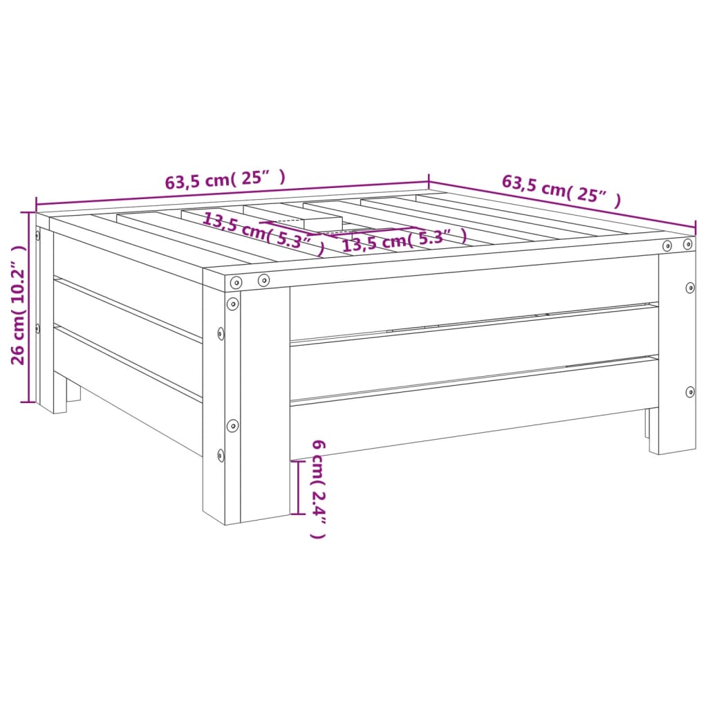 Sunshade base cover, black, solid pine