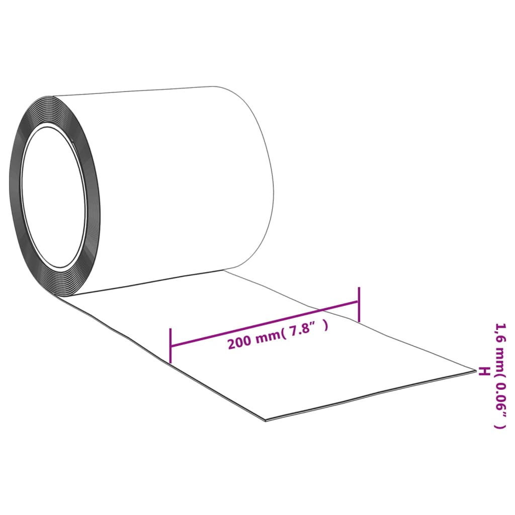 Door curtain, clear, 200mmx1.6mm, 50m, PVC