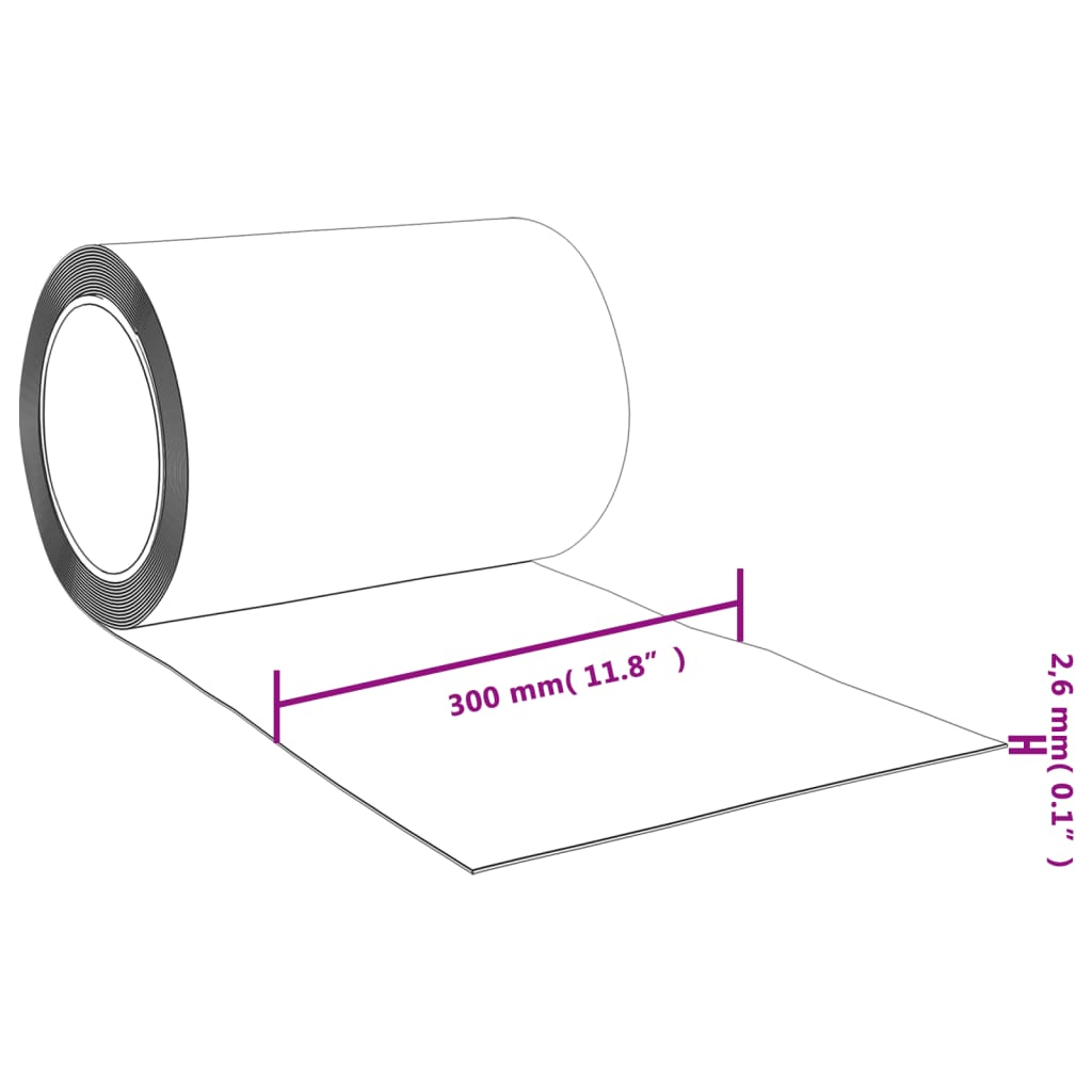 Durvju aizkars, caurspīdīgs, 300 mm x 2,6 mm, 10 m, PVC