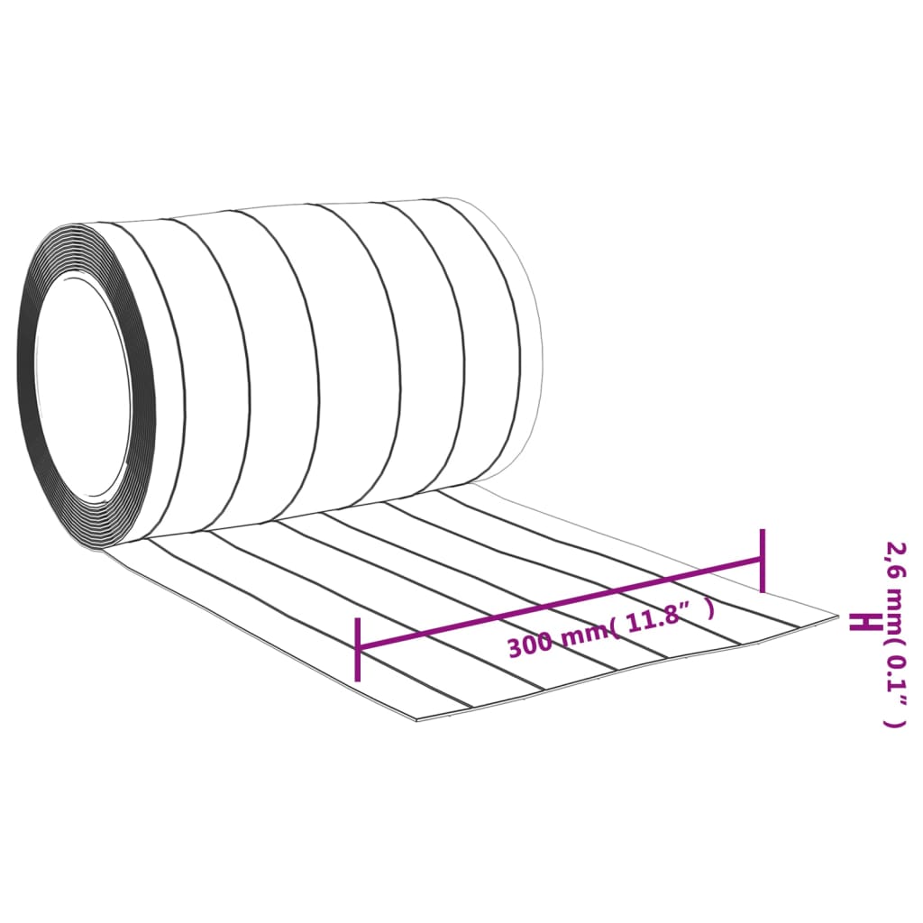 Durvju aizkars, caurspīdīgs, 300mmx2,6mm, 25m, PVC