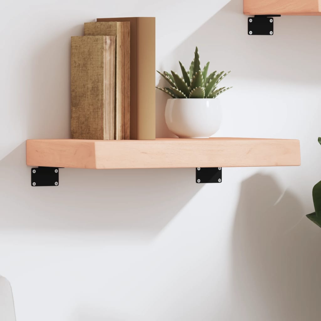 Wall shelf, 40x30x(2–6)cm, unfinished solid oak