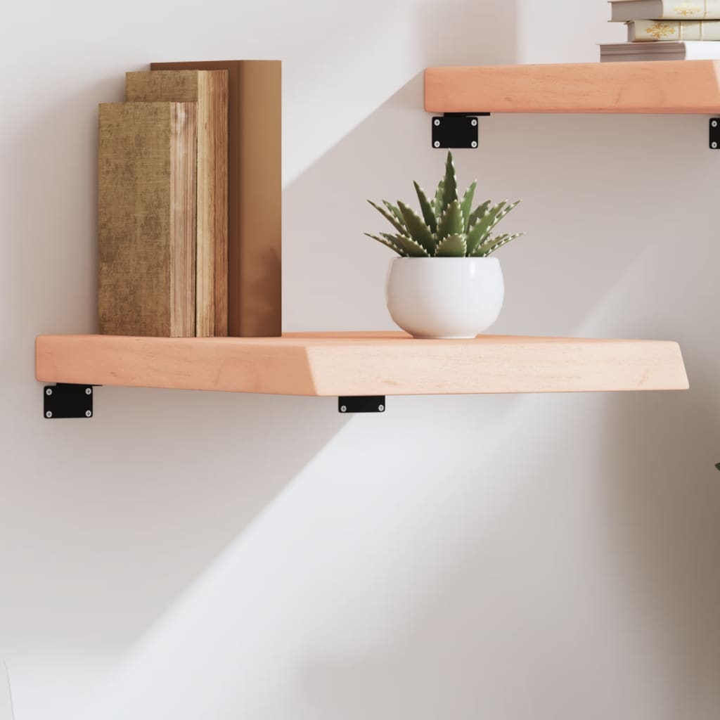 Wall shelf, 40x50x(2–6)cm, untreated solid oak