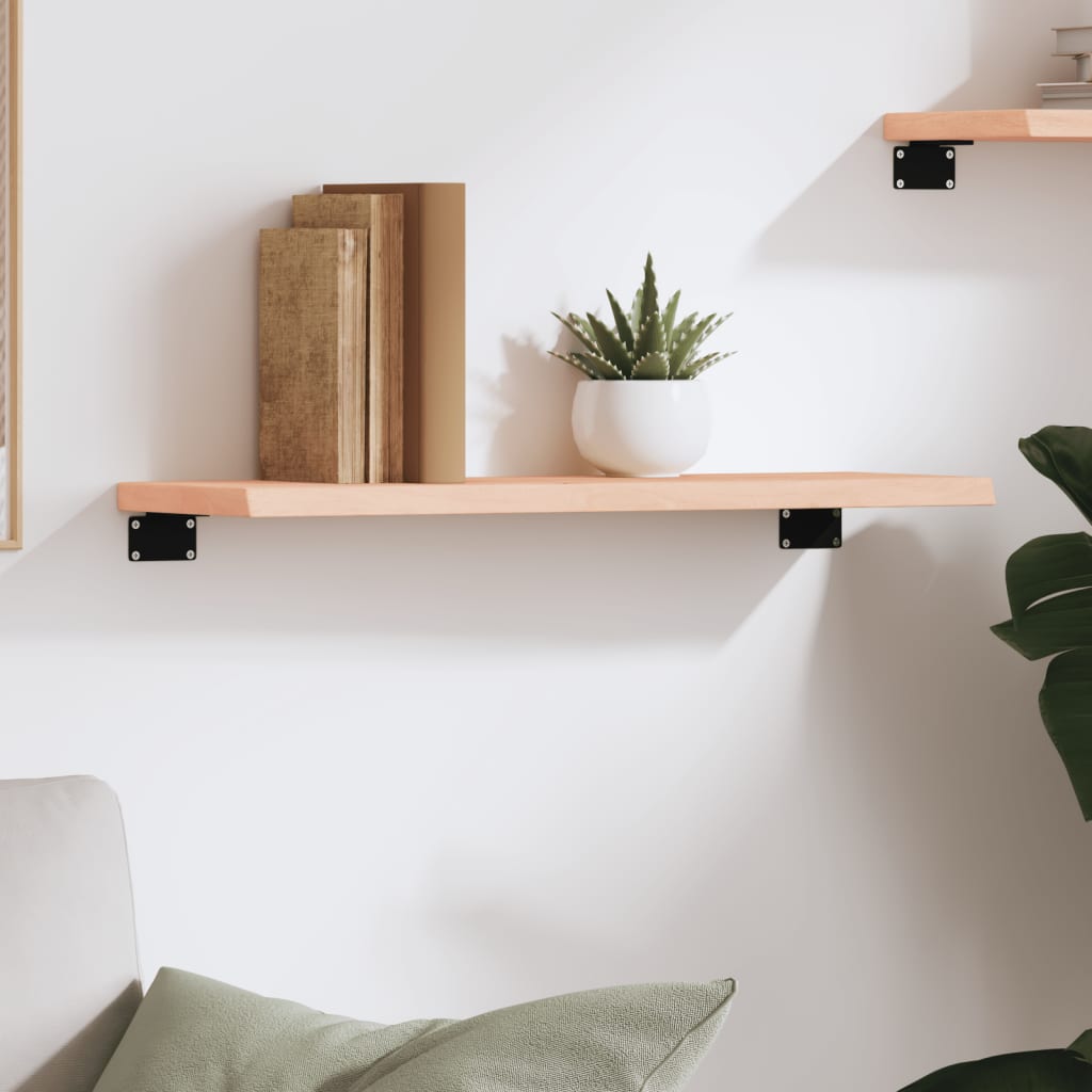 Wall shelf, 60x20x2cm, untreated solid oak wood