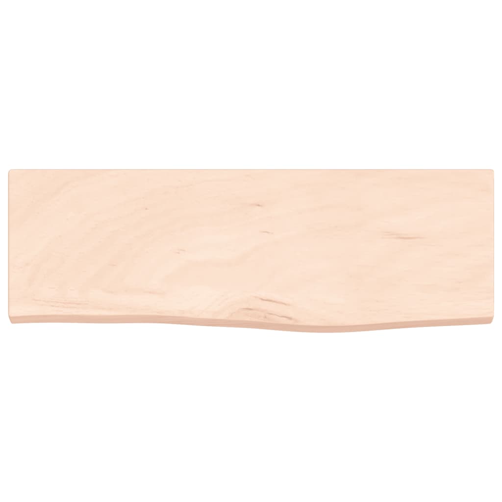 Wall shelf, 60x20x2cm, untreated solid oak wood