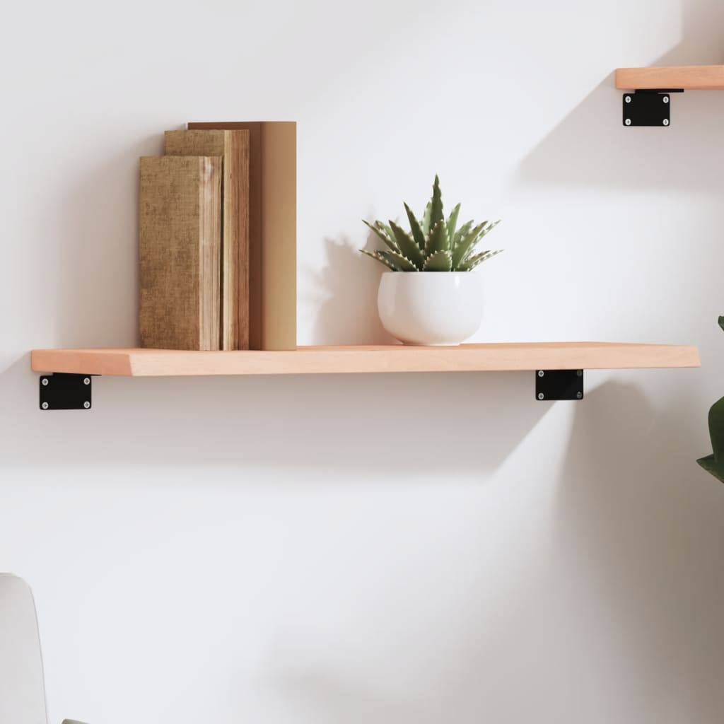 Wall shelf, 60x20x2cm, untreated solid oak wood