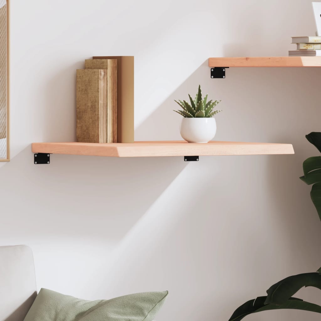 Wall shelf, 60x60x(2–4)cm, unfinished solid oak