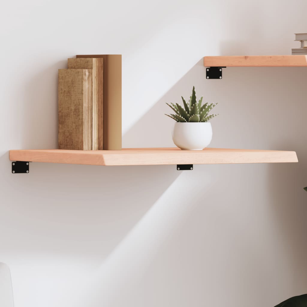 Wall shelf, 60x60x(2–4)cm, unfinished solid oak