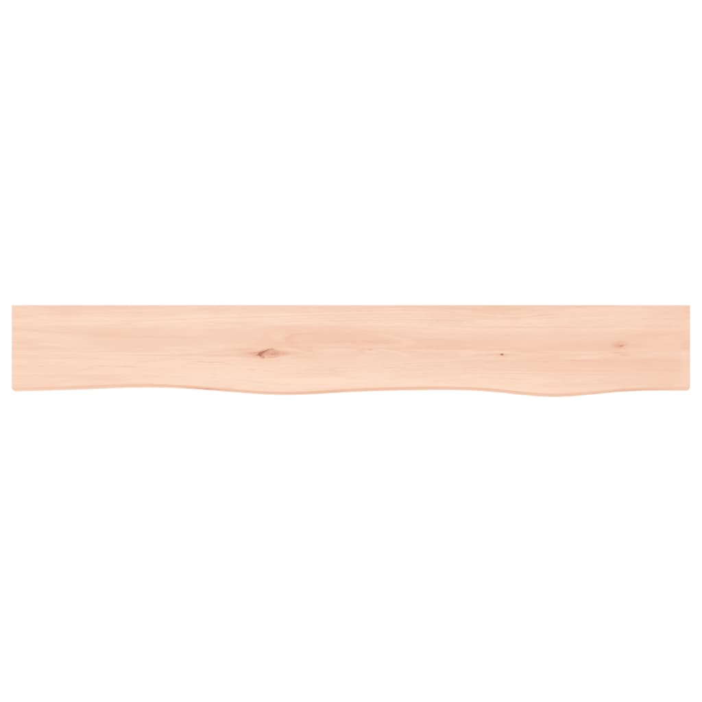 Wall shelf, 80x10x6cm, untreated solid oak