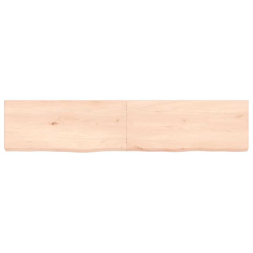 Sieninė lentyna, 140x30x(2–6)cm, neapdorotas ąžuolo masyvas