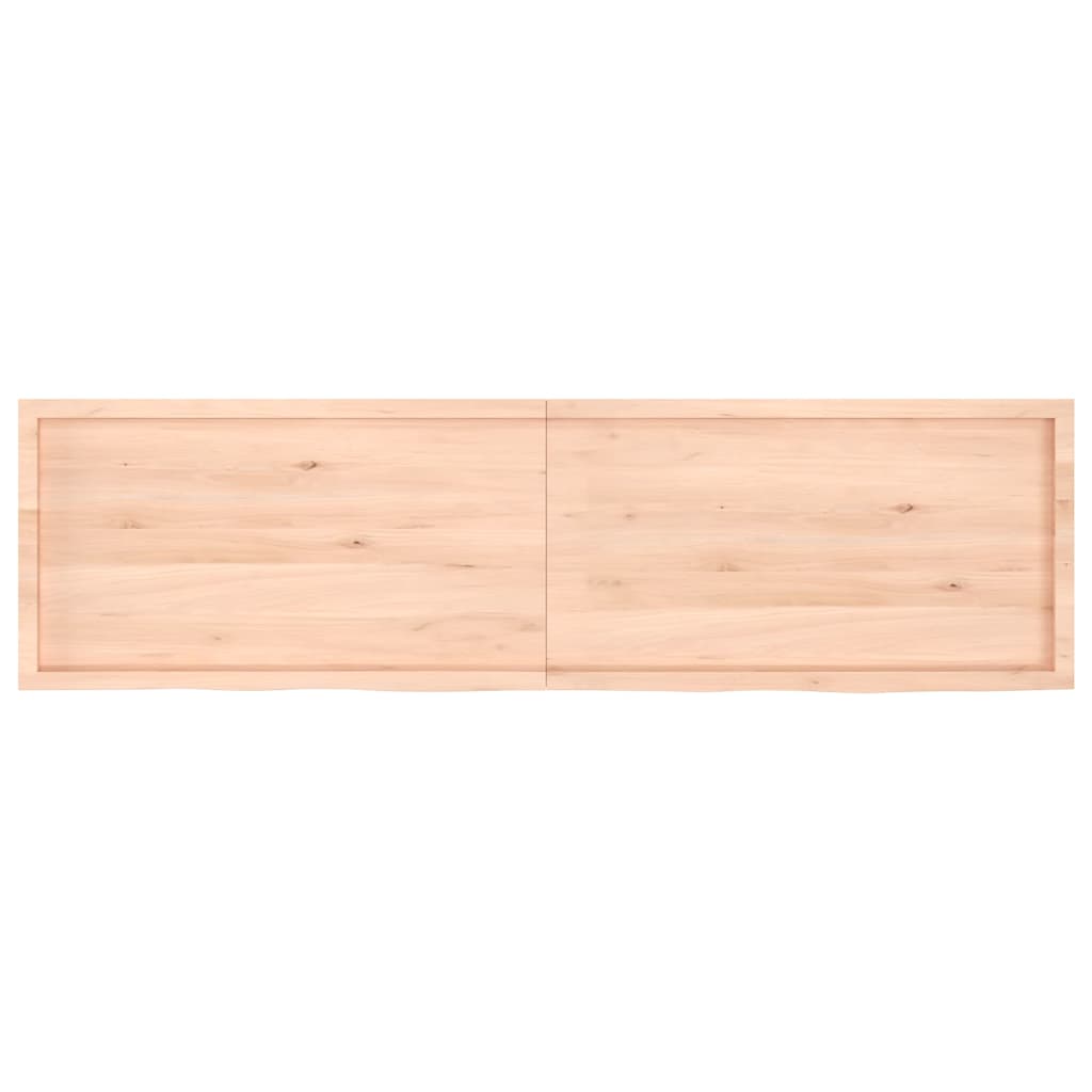 Sieninė lentyna, 220x60x(2–6)cm, neapdorotas ąžuolo masyvas