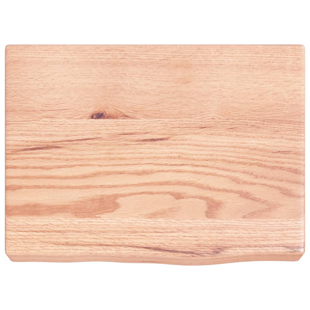 Wall shelf, light brown, 40x30x(2–6)cm, solid oak