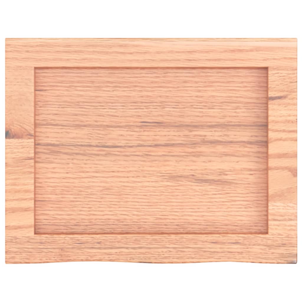 Wall shelf, light brown, 40x30x(2–6)cm, solid oak