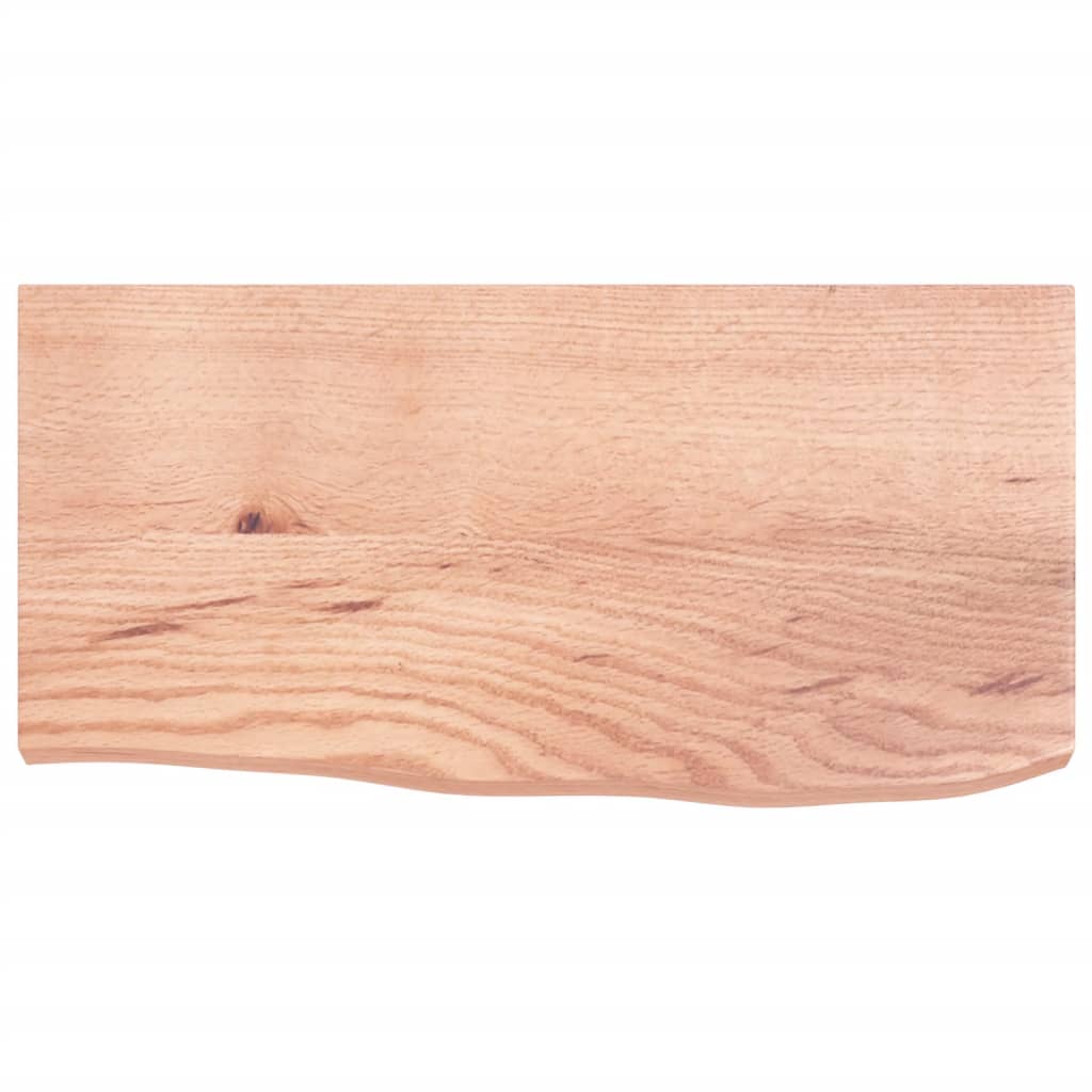 Sienas plaukts, gaiši brūns, 60x30x(2-4) cm, ozolkoka masīvkoks