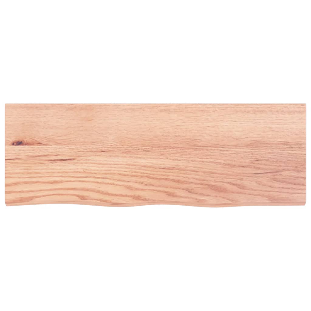 Wall shelf, light brown, 80x30x(2-6) cm, solid oak