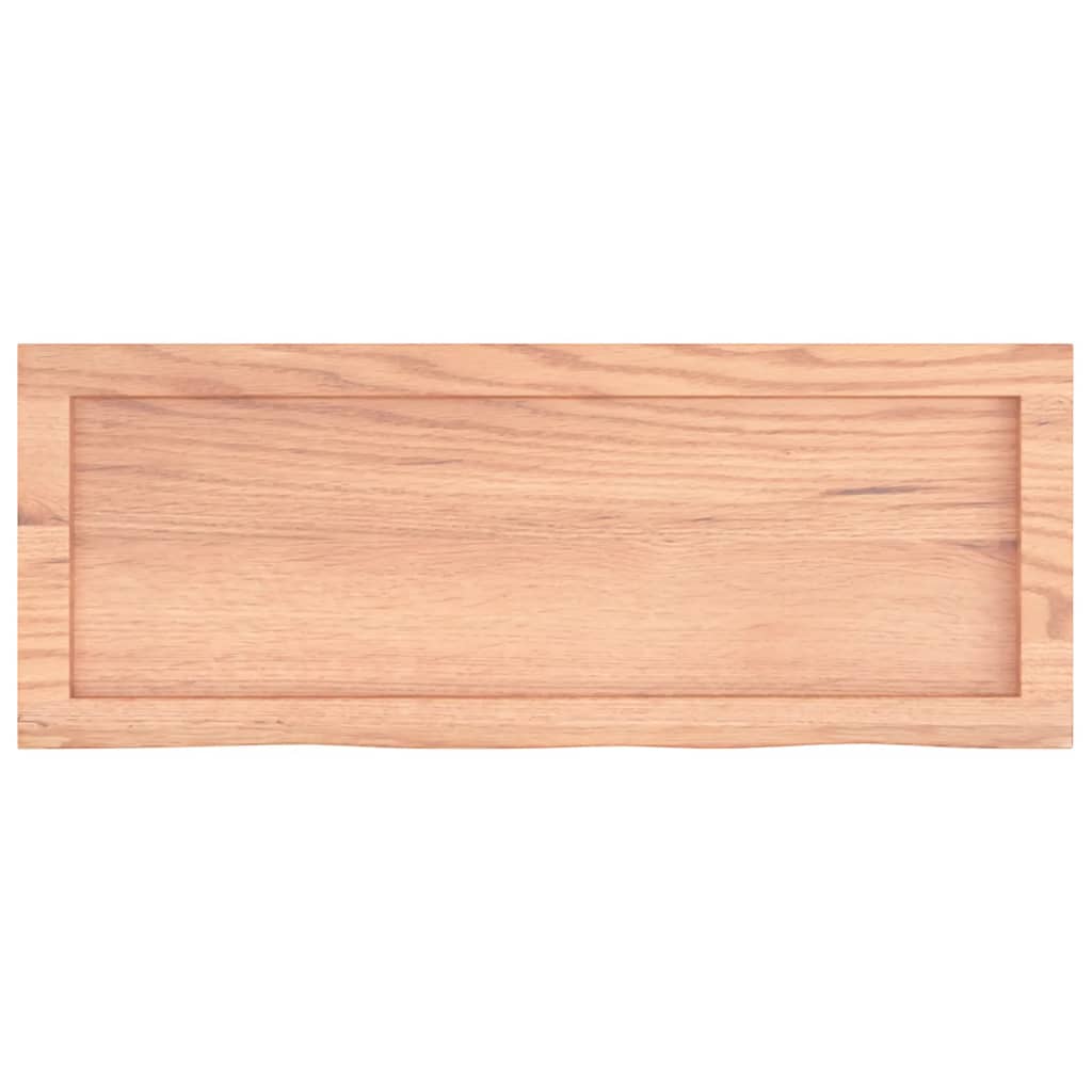 Wall shelf, light brown, 80x30x(2-6) cm, solid oak