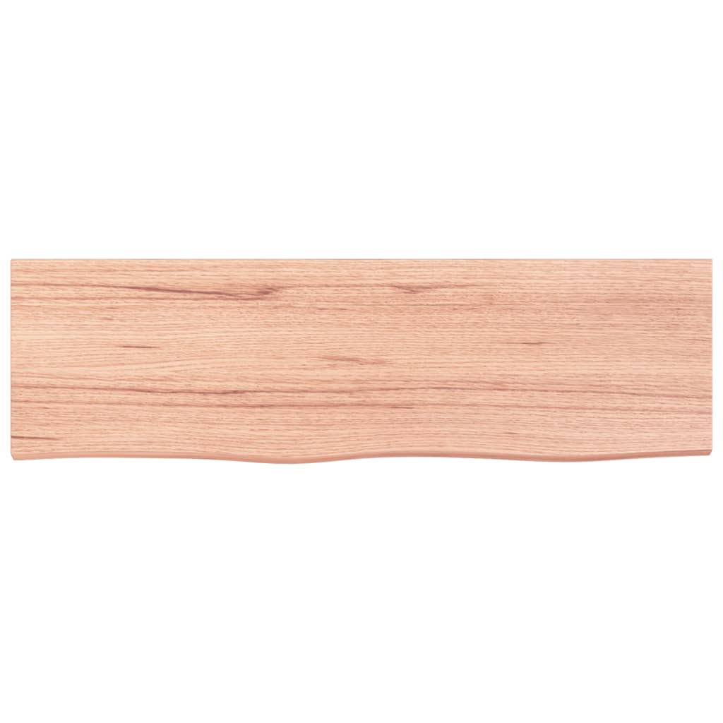 Wall shelf, light brown, 100x30x(2-6) cm, solid oak