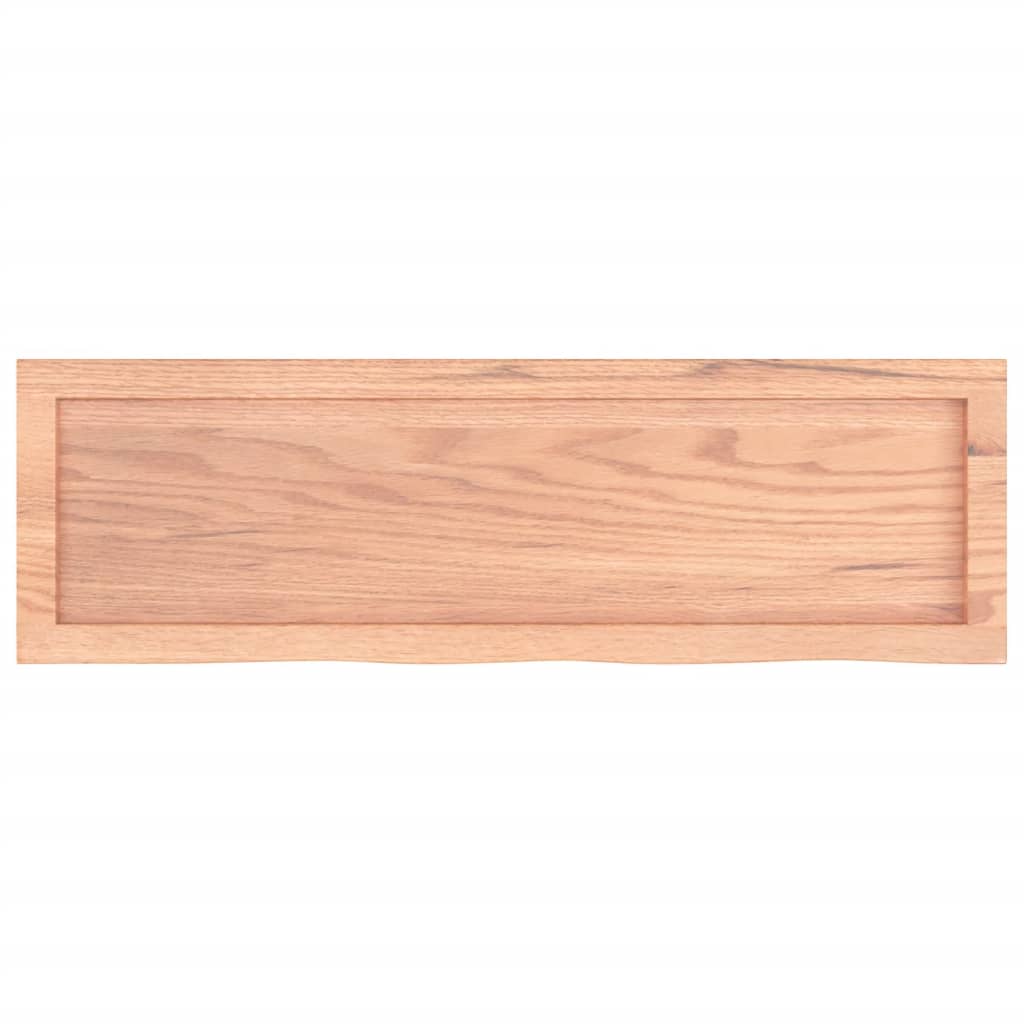 Wall shelf, light brown, 100x30x(2-6) cm, solid oak