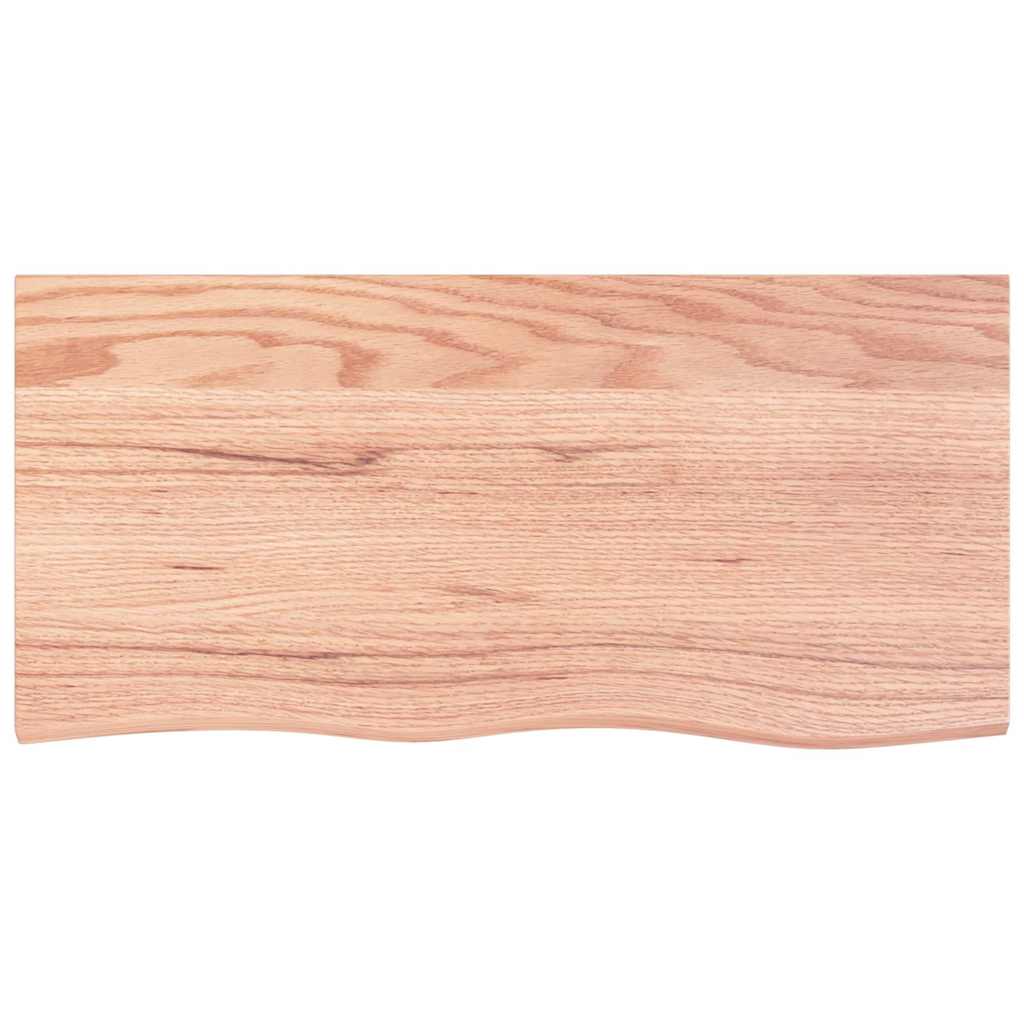 Sienas plaukts, gaiši brūns, 100x50x(2-4) cm, ozolkoka masīvkoks