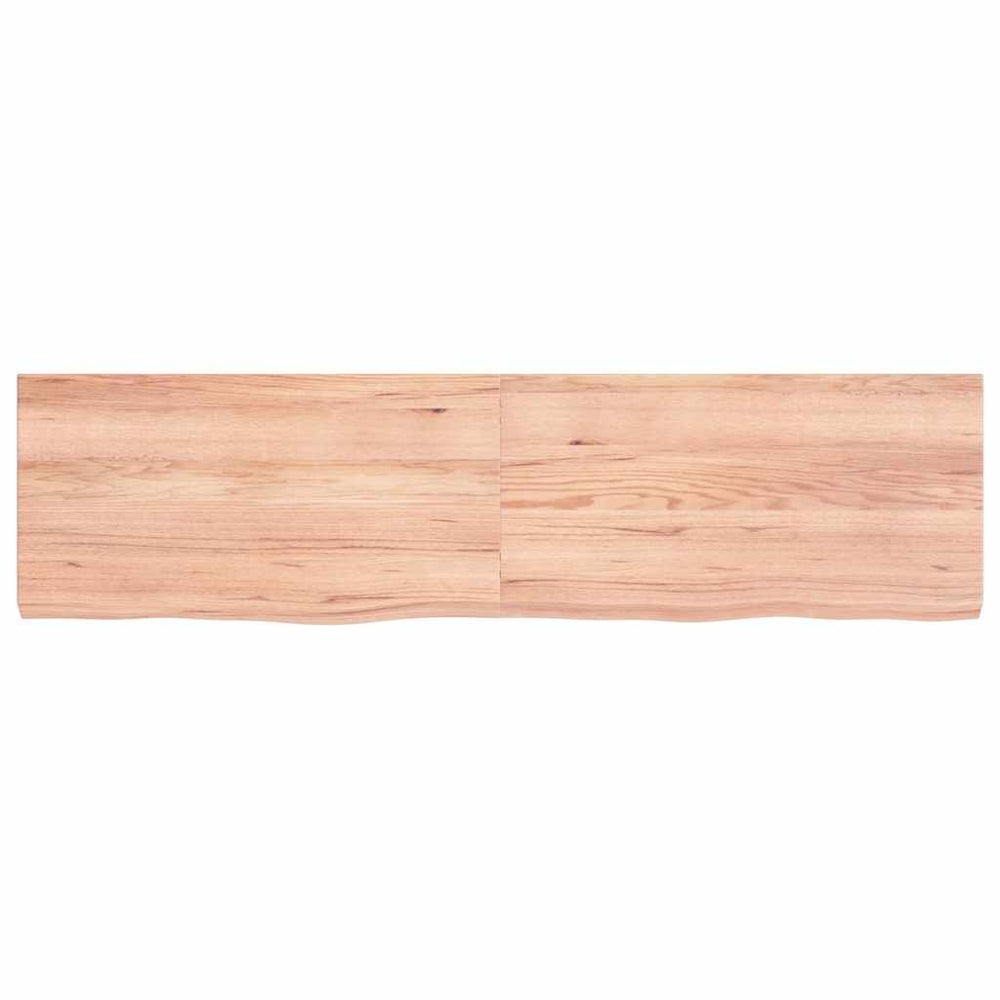 Sieninė lentyna, šviesiai ruda, 120x30x(2-4) cm, ąžuolo masyvas