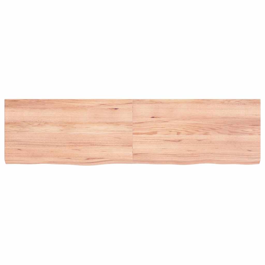 Sieninė lentyna, šviesiai ruda, 120x30x(2-4) cm, ąžuolo masyvas