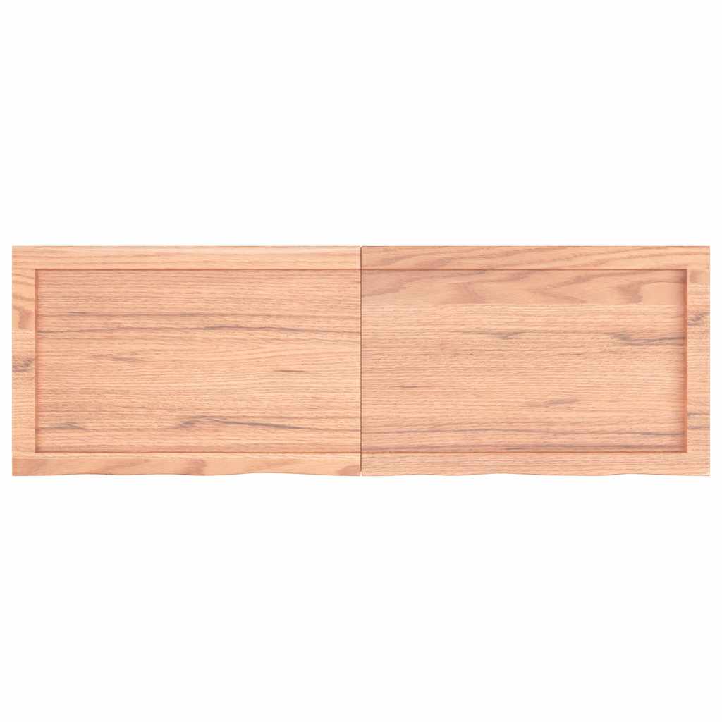 Sieninė lentyna, šviesiai ruda, 120x40x(2-4) cm, ąžuolo masyvas