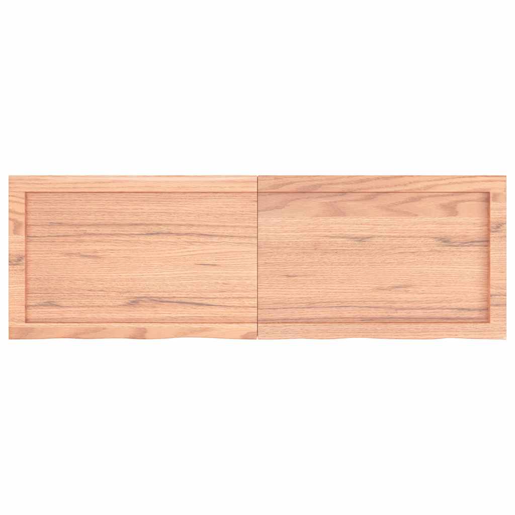Wall shelf, light brown, 120x40x(2-4) cm, solid oak