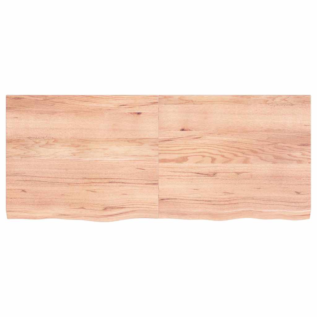 Sieninė lentyna, šviesiai ruda, 120x50x(2-4) cm, ąžuolo masyvas