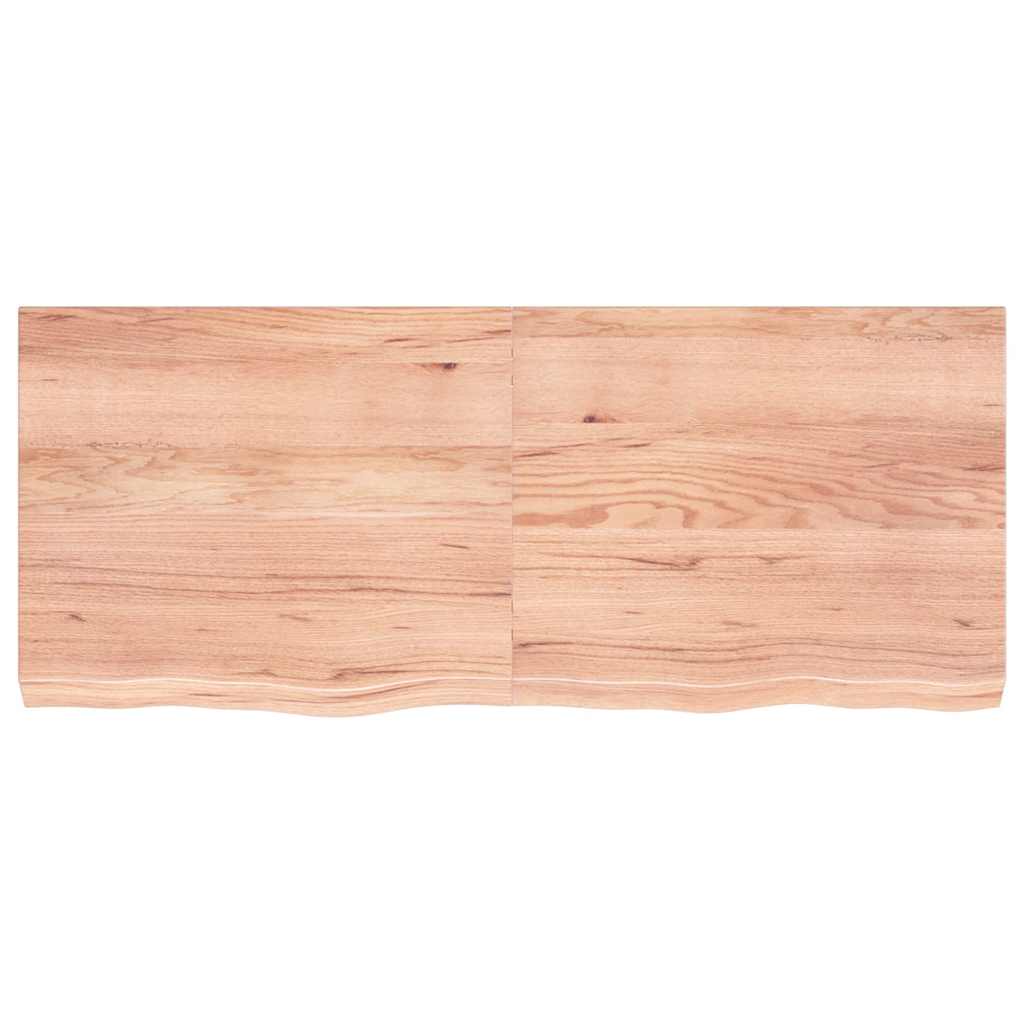 Sienas plaukts, gaiši brūns, 120x50x(2-6) cm, ozolkoka masīvkoks